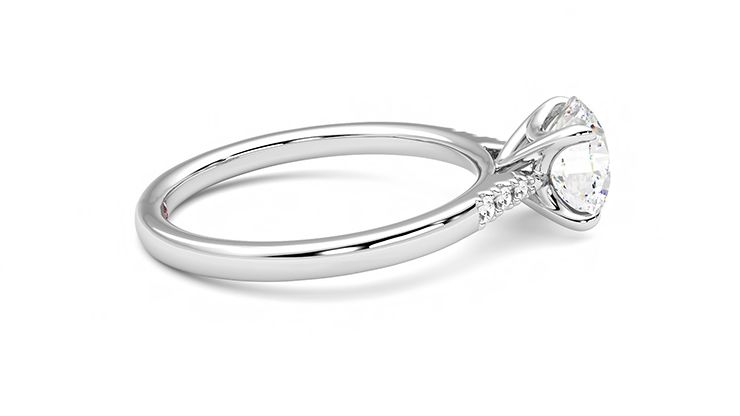 Taylor & Hart Lissome Round Engagement Ring 360 degree image 10