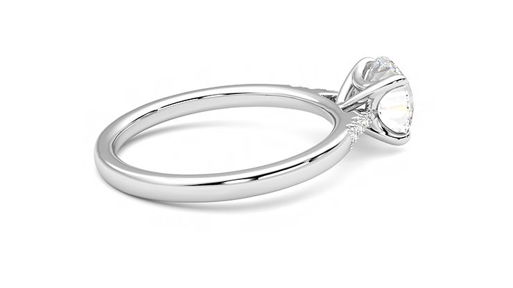 Taylor & Hart Lissome Round Engagement Ring 360 degree image 11