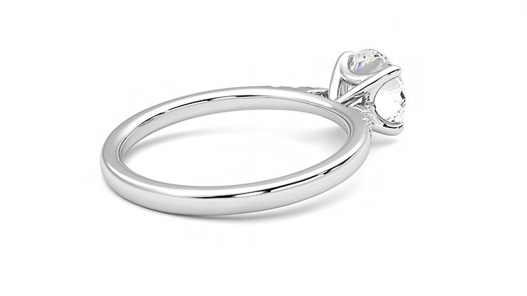 Taylor & Hart Lissome Round Engagement Ring 360 degree image 12