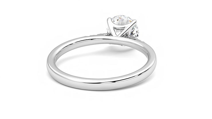 Taylor & Hart Lissome Round Engagement Ring 360 degree image 14