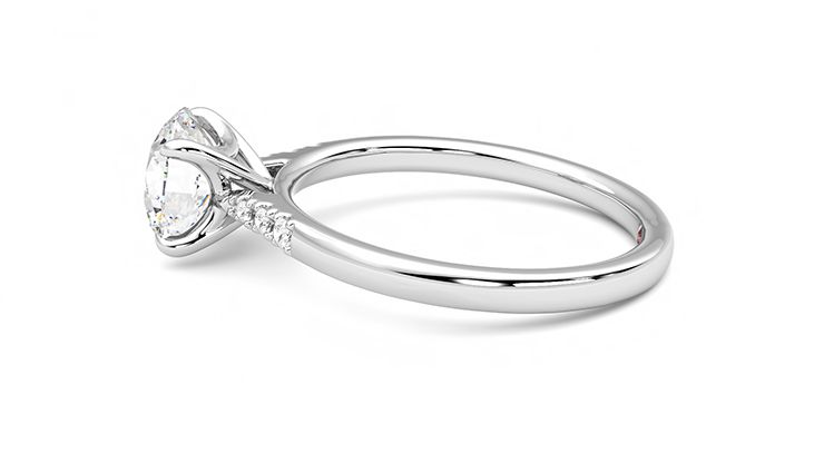 Taylor & Hart Lissome Round Engagement Ring 360 degree image 20
