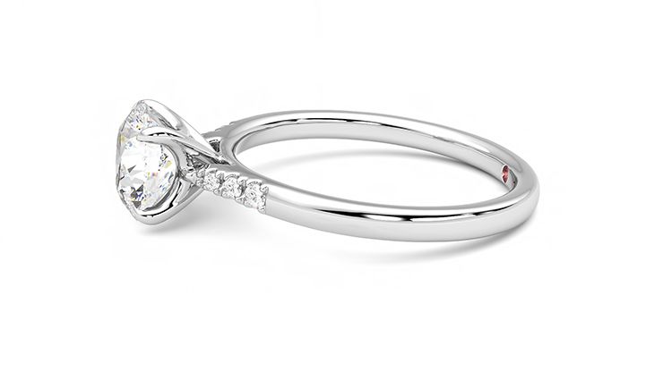 Taylor & Hart Lissome Round Engagement Ring 360 degree image 21