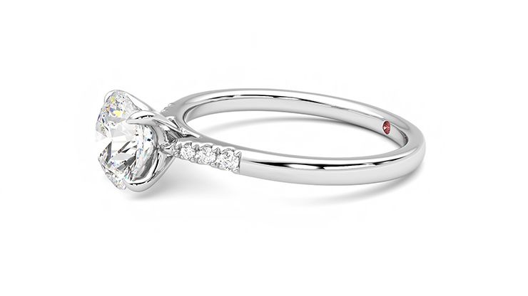 Taylor & Hart Lissome Round Engagement Ring 360 degree image 22