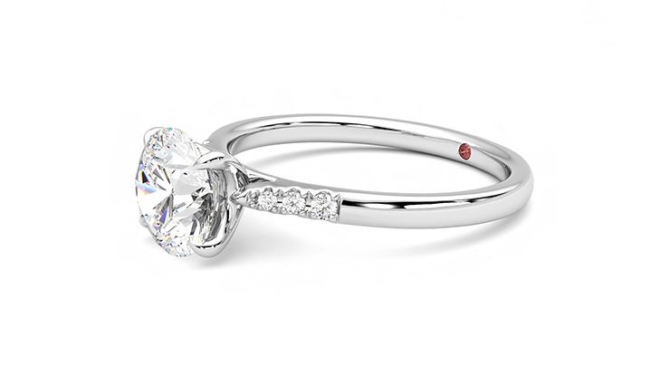 Taylor & Hart Lissome Round Engagement Ring 360 degree image 23