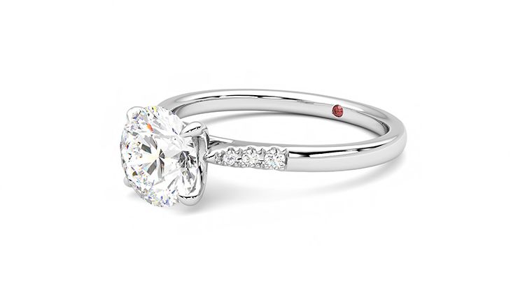 Taylor & Hart Lissome Round Engagement Ring 360 degree image 24