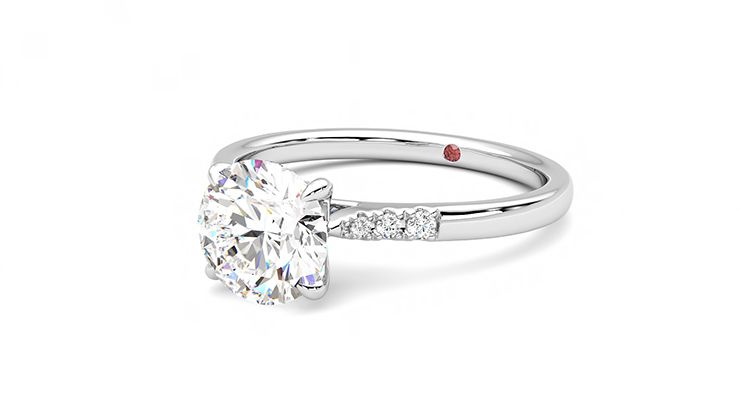 Taylor & Hart Lissome Round Engagement Ring 360 degree image 25