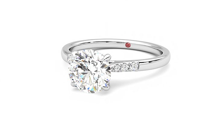 Taylor & Hart Lissome Round Engagement Ring 360 degree image 26