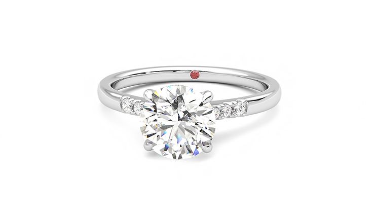 Taylor & Hart Lissome Round Engagement Ring 360 degree image 28