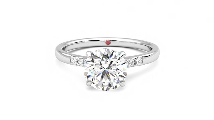 Taylor & Hart Lissome Round Engagement Ring 360 degree image 29