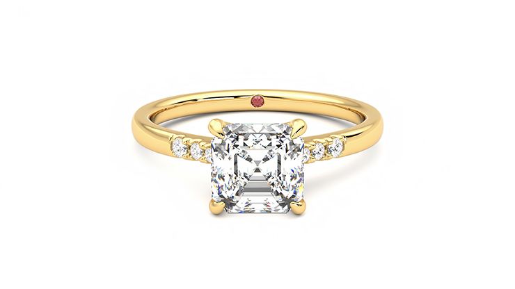 Taylor & Hart Lissome Asscher Engagement Ring 360 degree image 0