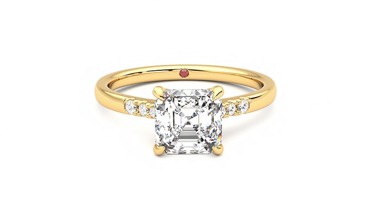 Taylor & Hart Lissome Asscher Engagement Ring 360 degree image 1