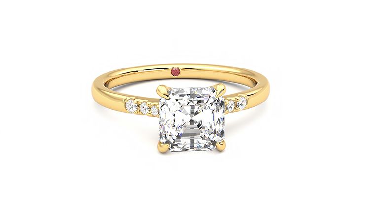 Taylor & Hart Lissome Asscher Engagement Ring 360 degree image 2