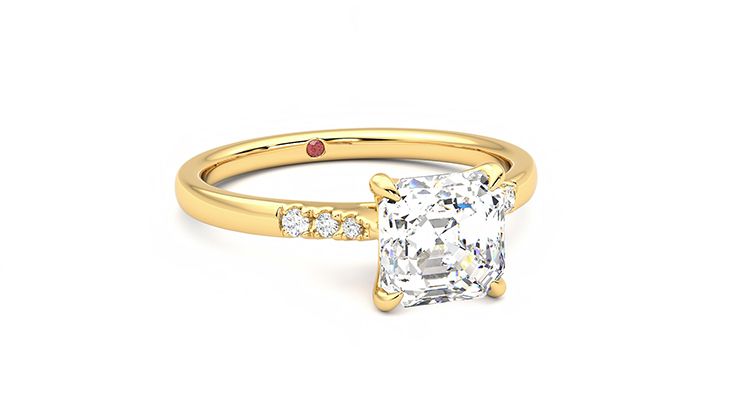 Taylor & Hart Lissome Asscher Engagement Ring 360 degree image 4
