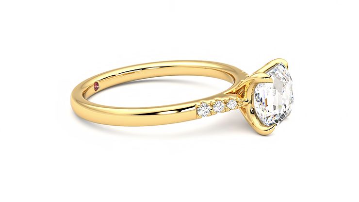 Taylor & Hart Lissome Asscher Engagement Ring 360 degree image 8