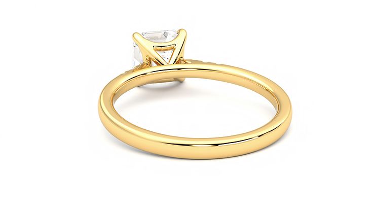 Taylor & Hart Lissome Asscher Engagement Ring 360 degree image 16