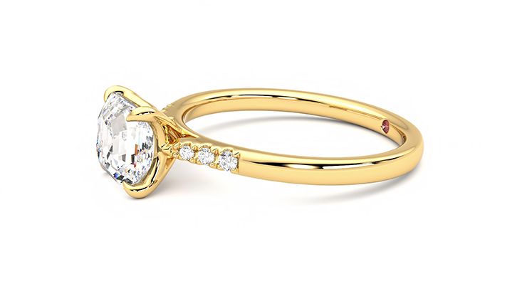 Taylor & Hart Lissome Asscher Engagement Ring 360 degree image 22