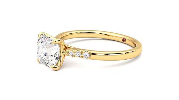 Taylor & Hart Lissome Asscher Engagement Ring 360 degree image 23