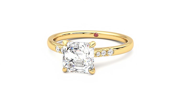 Taylor & Hart Lissome Asscher Engagement Ring 360 degree image 27