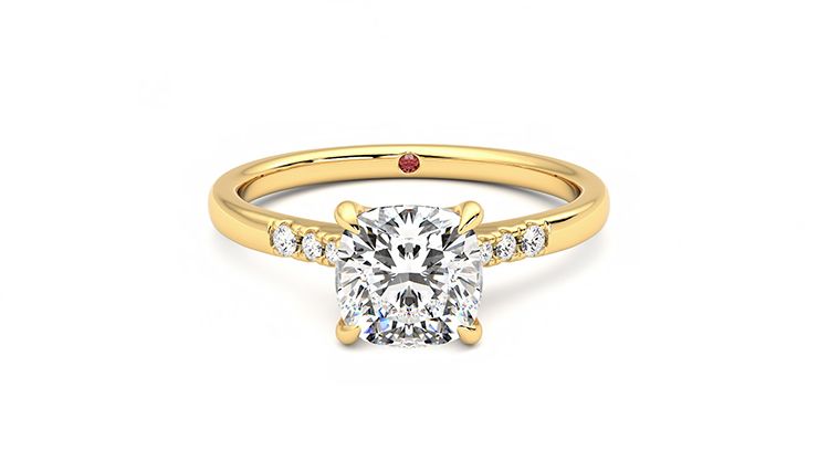 Taylor & Hart Lissome Cushion Engagement Ring 360 degree image 0