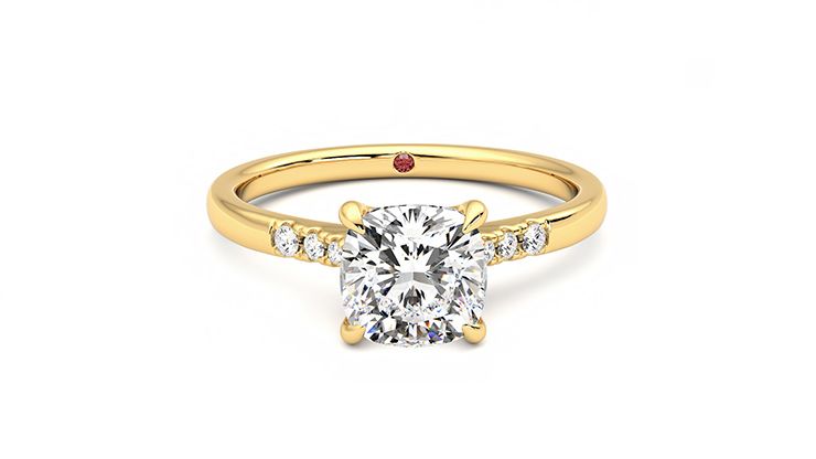 Taylor & Hart Lissome Cushion Engagement Ring 360 degree image 1
