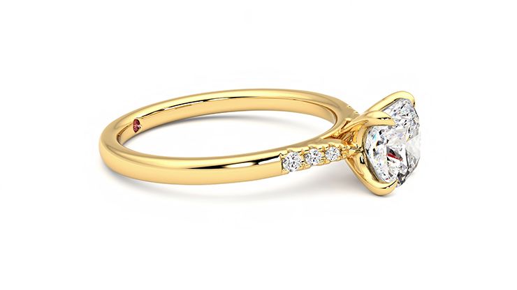 Taylor & Hart Lissome Cushion Engagement Ring 360 degree image 8
