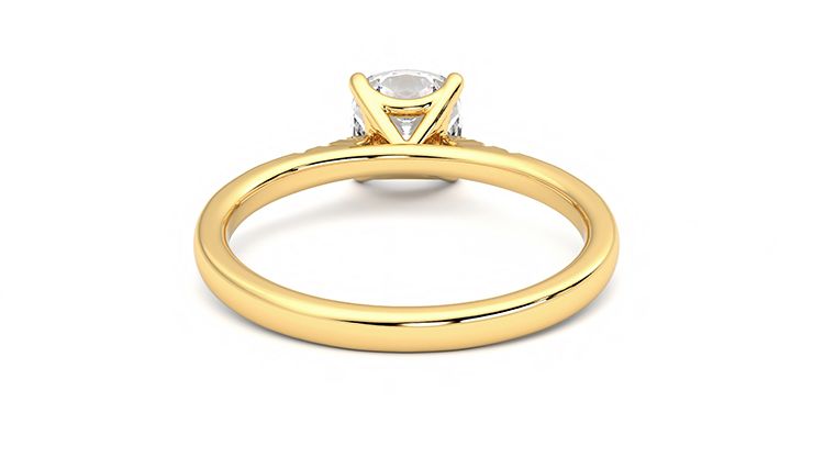 Taylor & Hart Lissome Cushion Engagement Ring 360 degree image 15