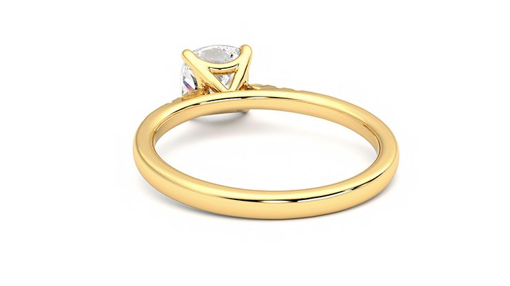 Taylor & Hart Lissome Cushion Engagement Ring 360 degree image 16