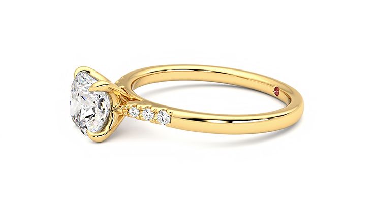Taylor & Hart Lissome Cushion Engagement Ring 360 degree image 22