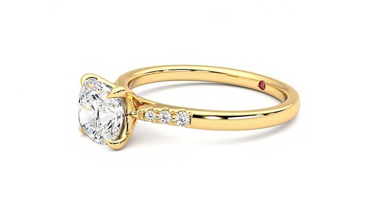 Taylor & Hart Lissome Cushion Engagement Ring 360 degree image 23