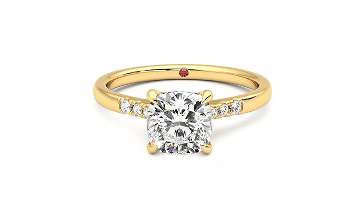 Taylor & Hart Lissome Cushion Engagement Ring 360 degree image 29