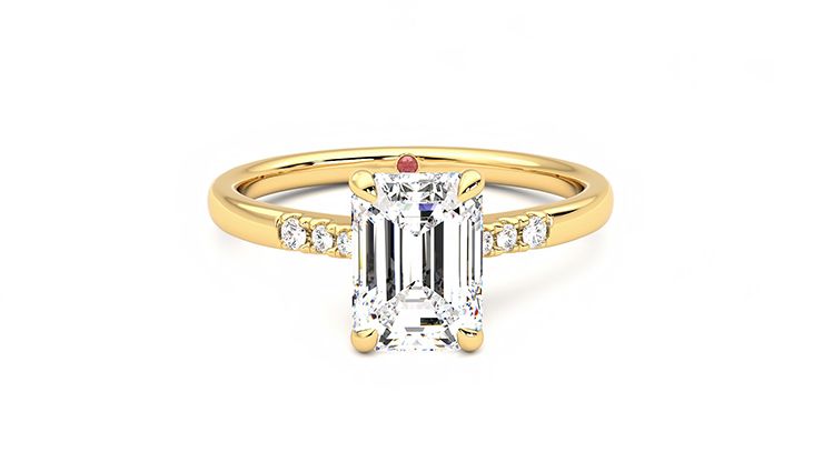Taylor & Hart Lissome Emerald Engagement Ring 360 degree image 1