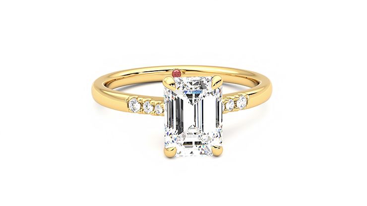 Taylor & Hart Lissome Emerald Engagement Ring 360 degree image 2