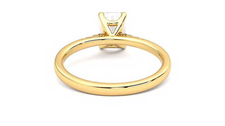 Taylor & Hart Lissome Emerald Engagement Ring 360 degree image 15