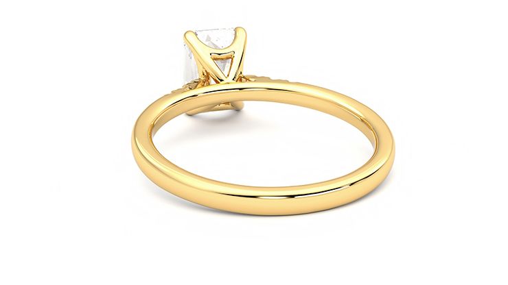 Taylor & Hart Lissome Emerald Engagement Ring 360 degree image 16