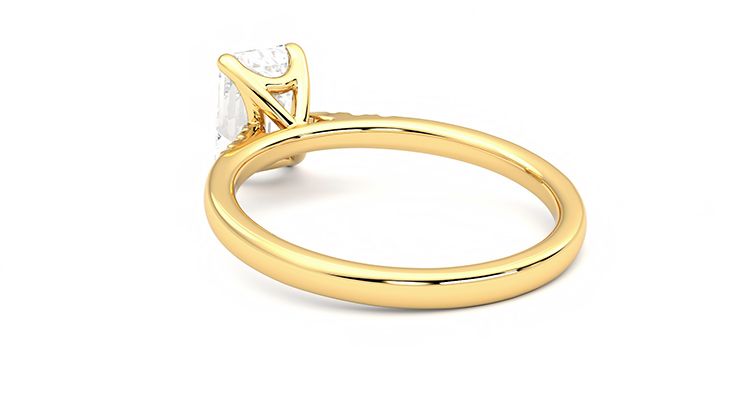 Taylor & Hart Lissome Emerald Engagement Ring 360 degree image 17