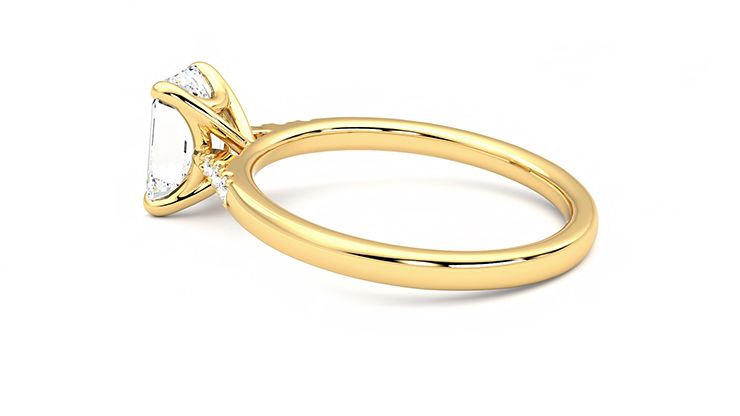 Taylor & Hart Lissome Emerald Engagement Ring 360 degree image 19