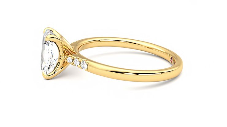 Taylor & Hart Lissome Emerald Engagement Ring 360 degree image 21