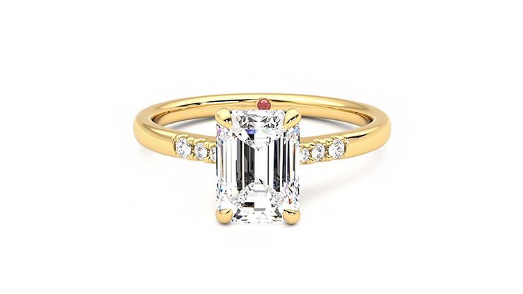 Taylor & Hart Lissome Emerald Engagement Ring 360 degree image 29