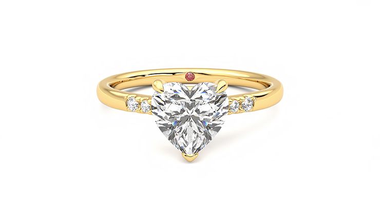 Taylor & Hart Lissome Heart Engagement Ring 360 degree image 0