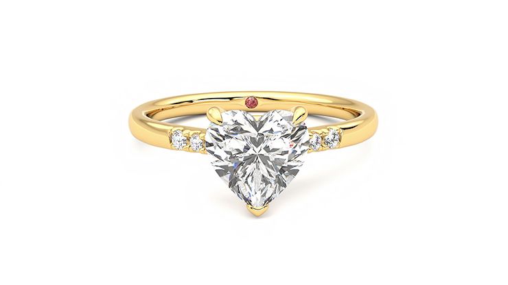 Taylor & Hart Lissome Heart Engagement Ring 360 degree image 1