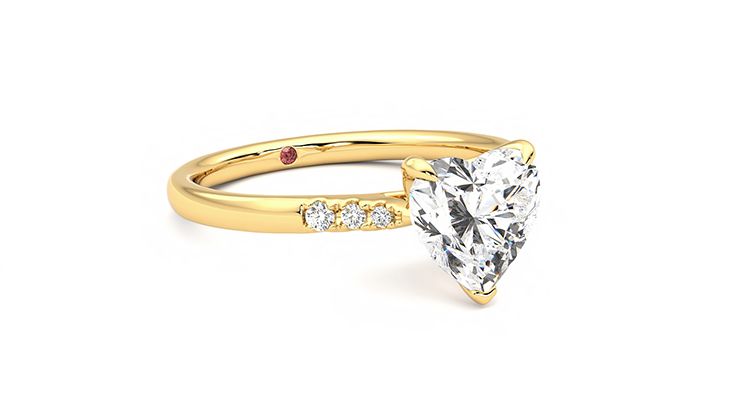Taylor & Hart Lissome Heart Engagement Ring 360 degree image 5