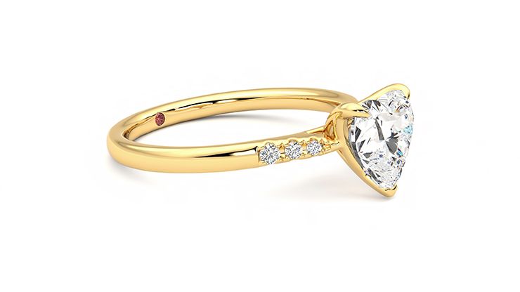 Taylor & Hart Lissome Heart Engagement Ring 360 degree image 7