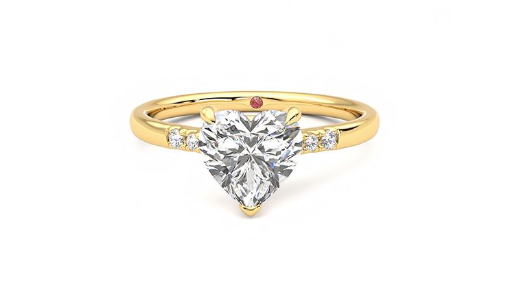 Taylor & Hart Lissome Heart Engagement Ring 360 degree image 29