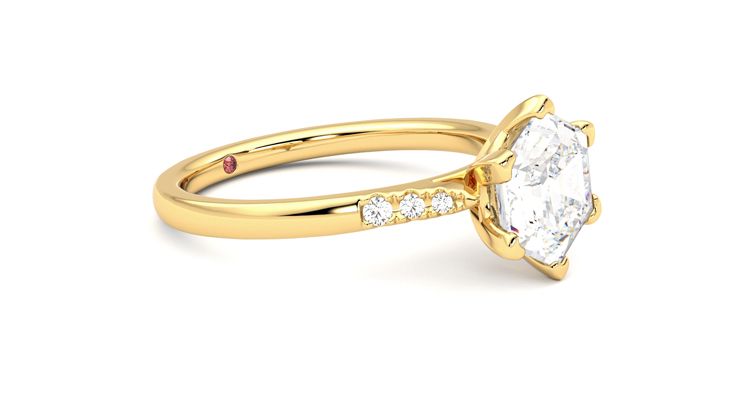 Taylor & Hart Lissome Hexagonal Engagement Ring 360 degree image 7