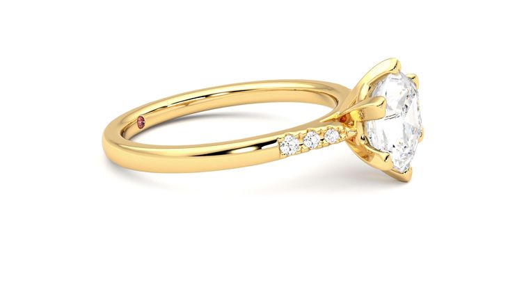 Taylor & Hart Lissome Hexagonal Engagement Ring 360 degree image 8
