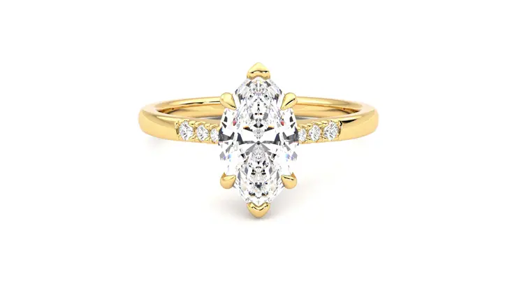 Taylor & Hart Lissome Marquise Engagement Ring 360 detail 01