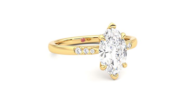 Taylor & Hart Lissome Marquise Engagement Ring 360 degree image 4