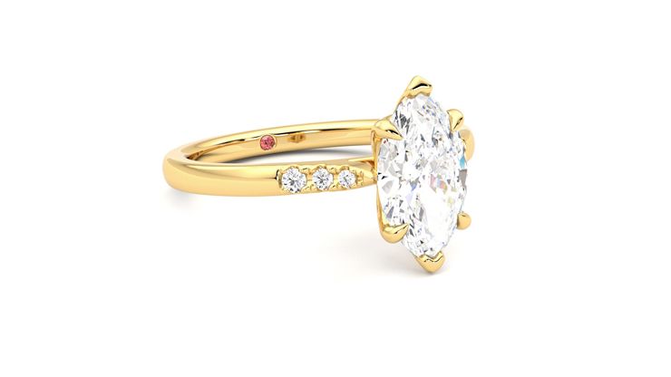 Taylor & Hart Lissome Marquise Engagement Ring 360 degree image 5