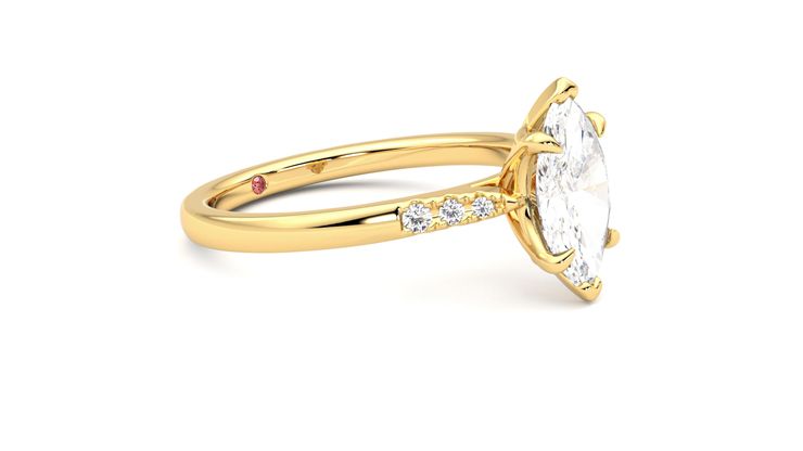 Taylor & Hart Lissome Marquise Engagement Ring 360 degree image 7
