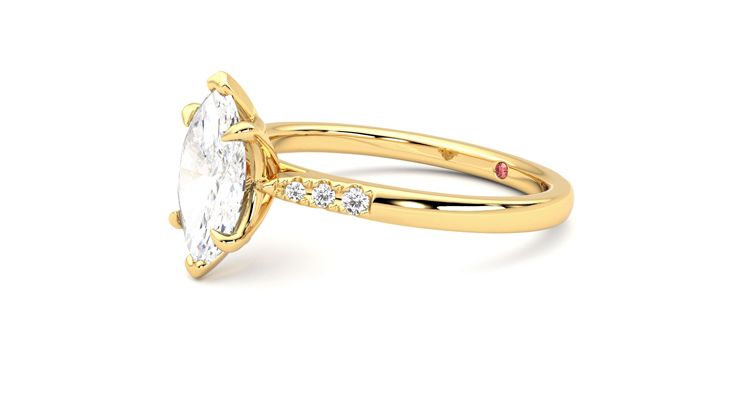 Taylor & Hart Lissome Marquise Engagement Ring 360 degree image 23
